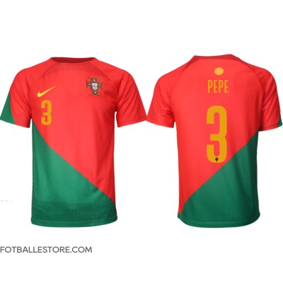 Portugal Pepe #3 Hjemmedrakt VM 2022 Kortermet